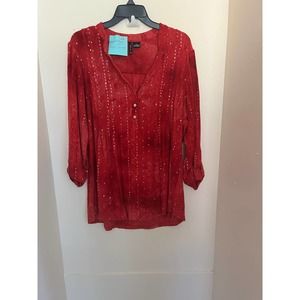 ND red blouse 2x